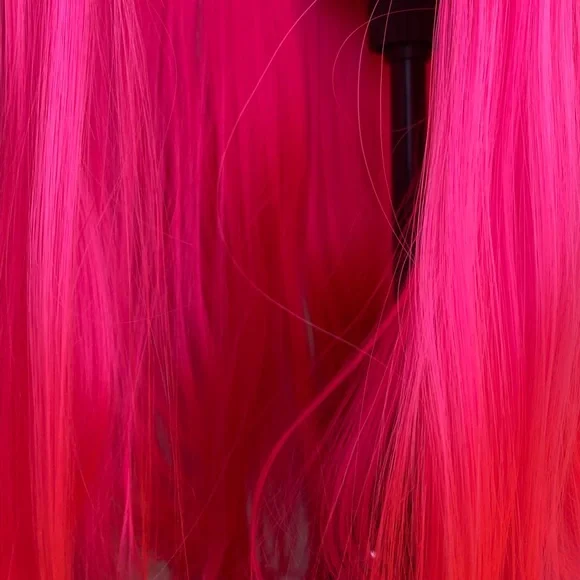 Long Pink Wigs -Pink lace Front Wigs